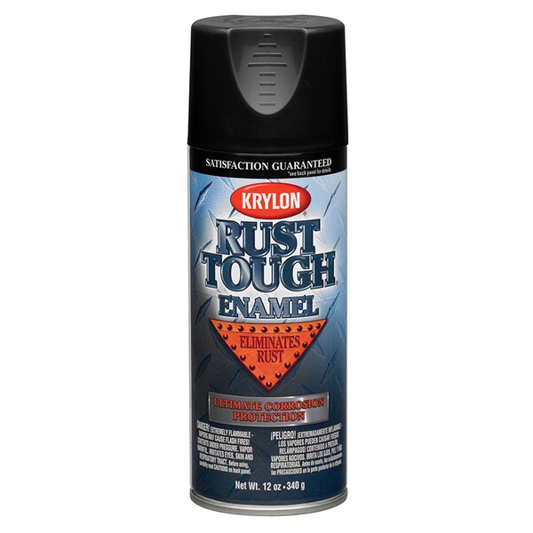 Krylon 12 Oz Black Rust Tough Enamel Spray Paint 9203 Zoro